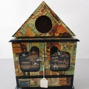 House Shaped Jewelry Box- Asian & French Flare 13"
